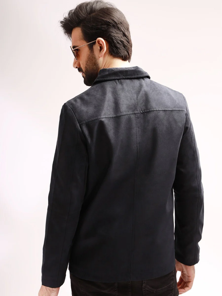 Snap Button Swede Jacket - EMTJ20-012 - Image 6