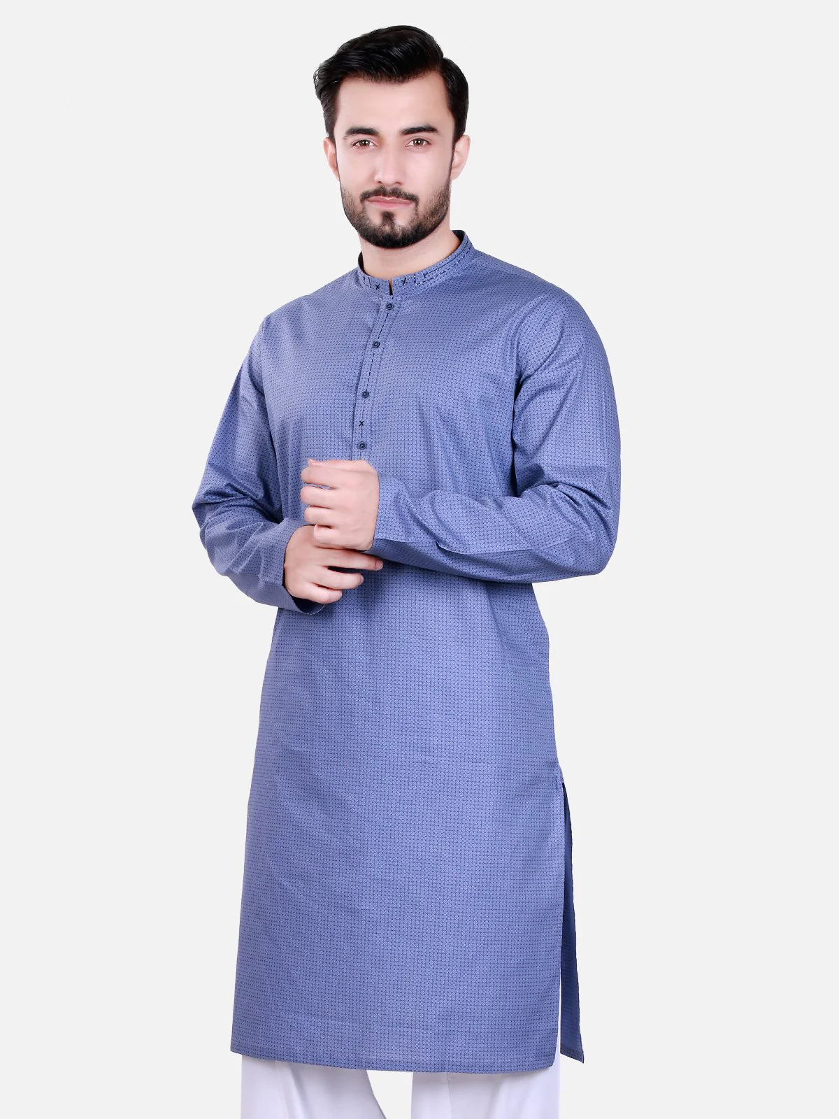 Embroidered Cotton Kurta - EMTK17S-9453