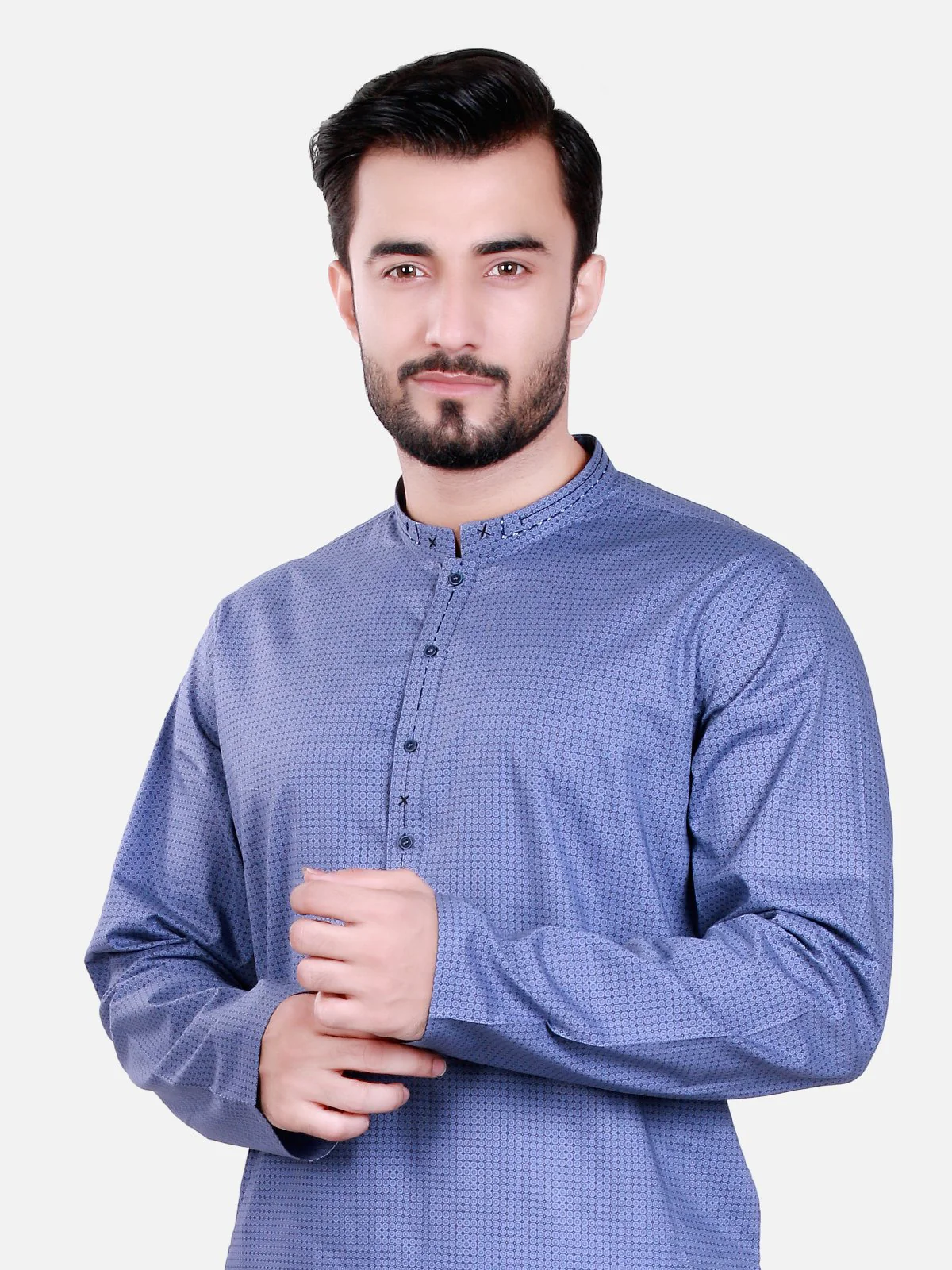 Embroidered Cotton Kurta - EMTK17S-9453 - Image 2