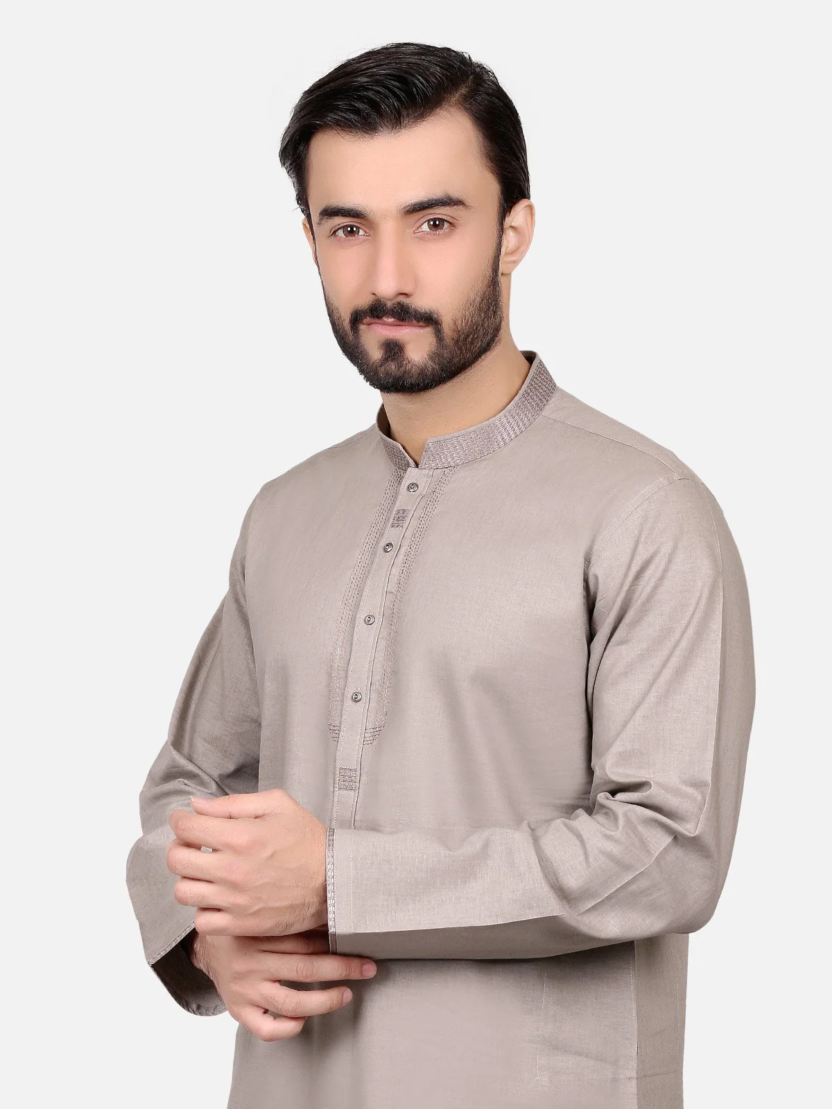 Embroidered Cotton Kurta - EMTK18S-9482 - Image 2