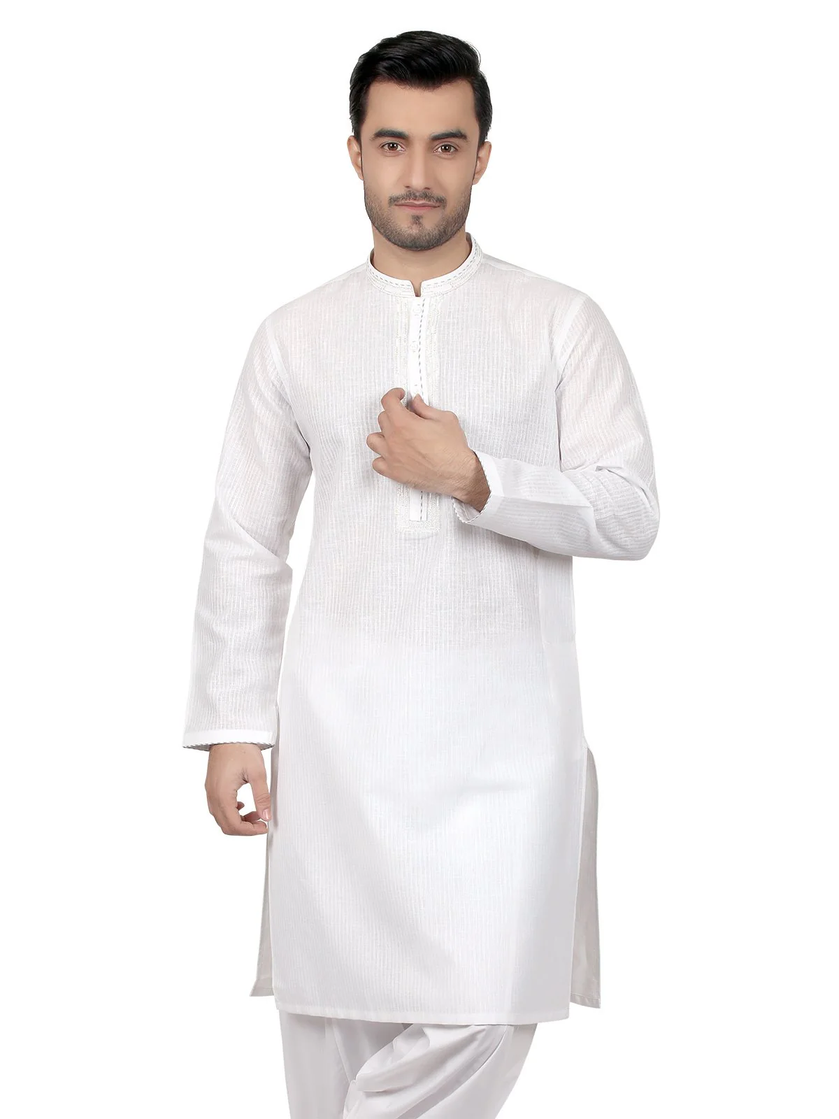 Embroidered Blended Kurta - EMTK18S-9626