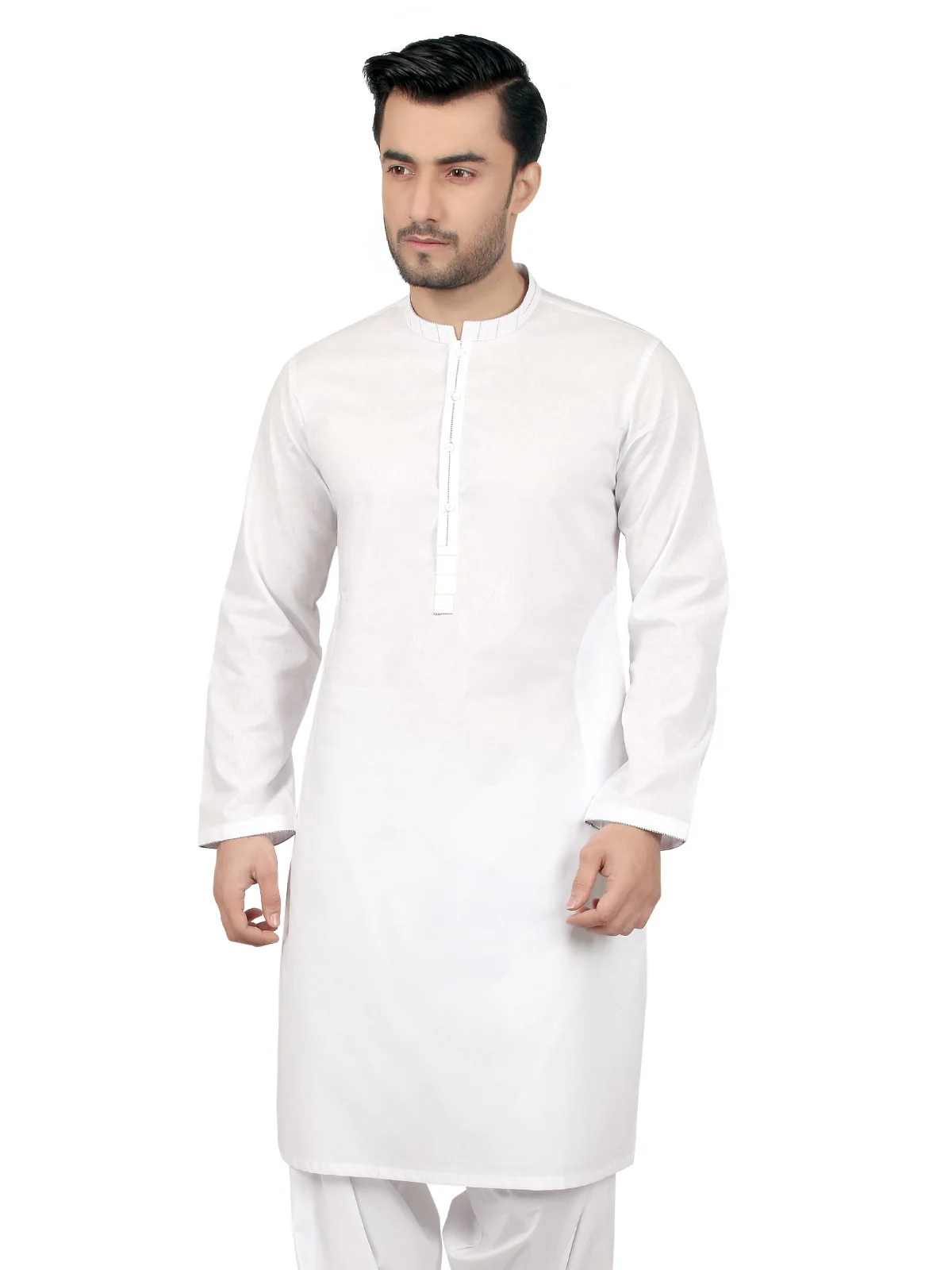 Embroidered Cotton Kurta - EMTK18S-9630 - Image 3