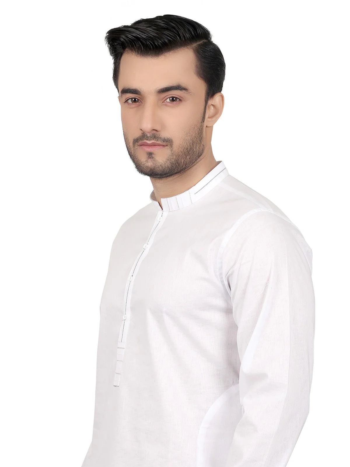 Embroidered Cotton Kurta - EMTK18S-9630 - Image 4