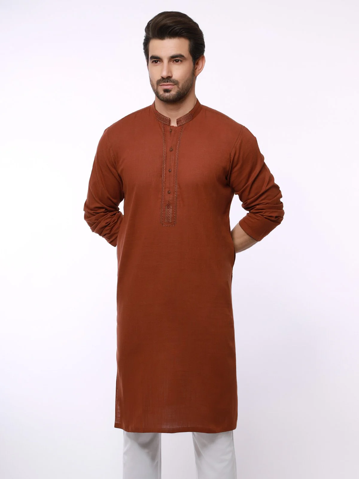 Embroidered Cotton Kurta - EMTK21S-99044