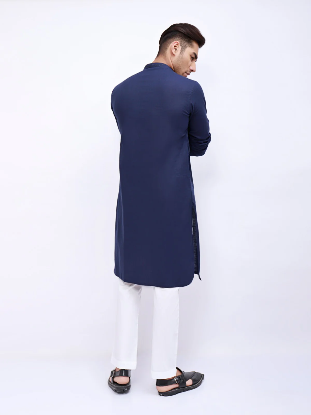 Embroidered Cotton Kurta - EMTK21S-99046 - Image 3