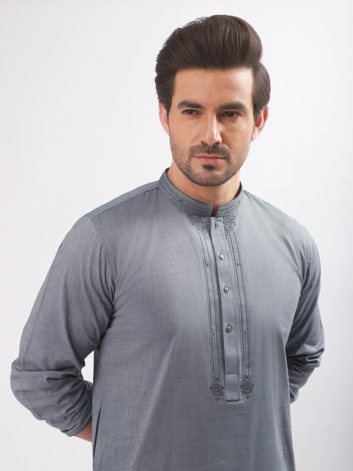 Embroidered Cotton Kurta - EMTK21S-99066 - Image 2