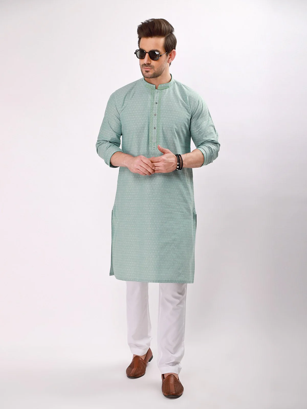Embroidered Cotton Kurta - EMTK21S-99069