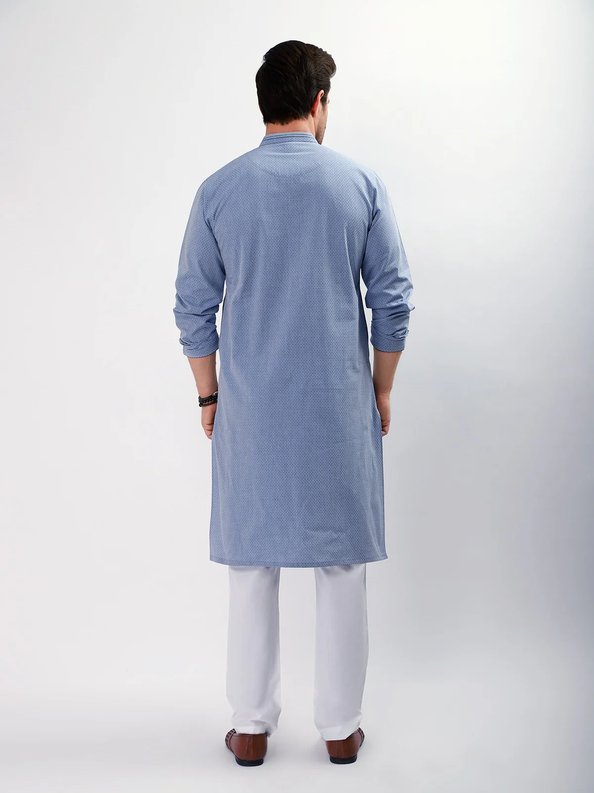 Embroidered Cotton Kurta - EMTK21S-99070 - Image 3