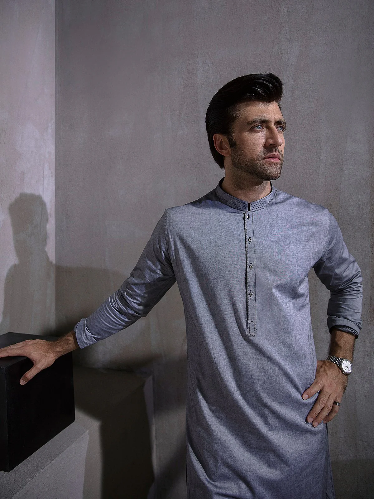Embroidered Cotton Kurta - EMTK21S-99080 - Image 5