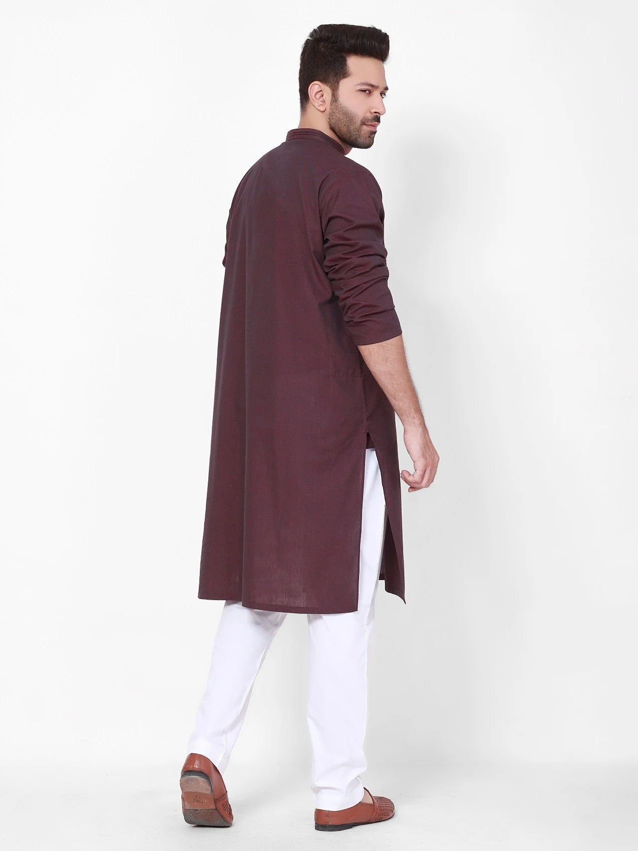 Embroidered Cotton Kurta - EMTK21S-99107 - Image 3