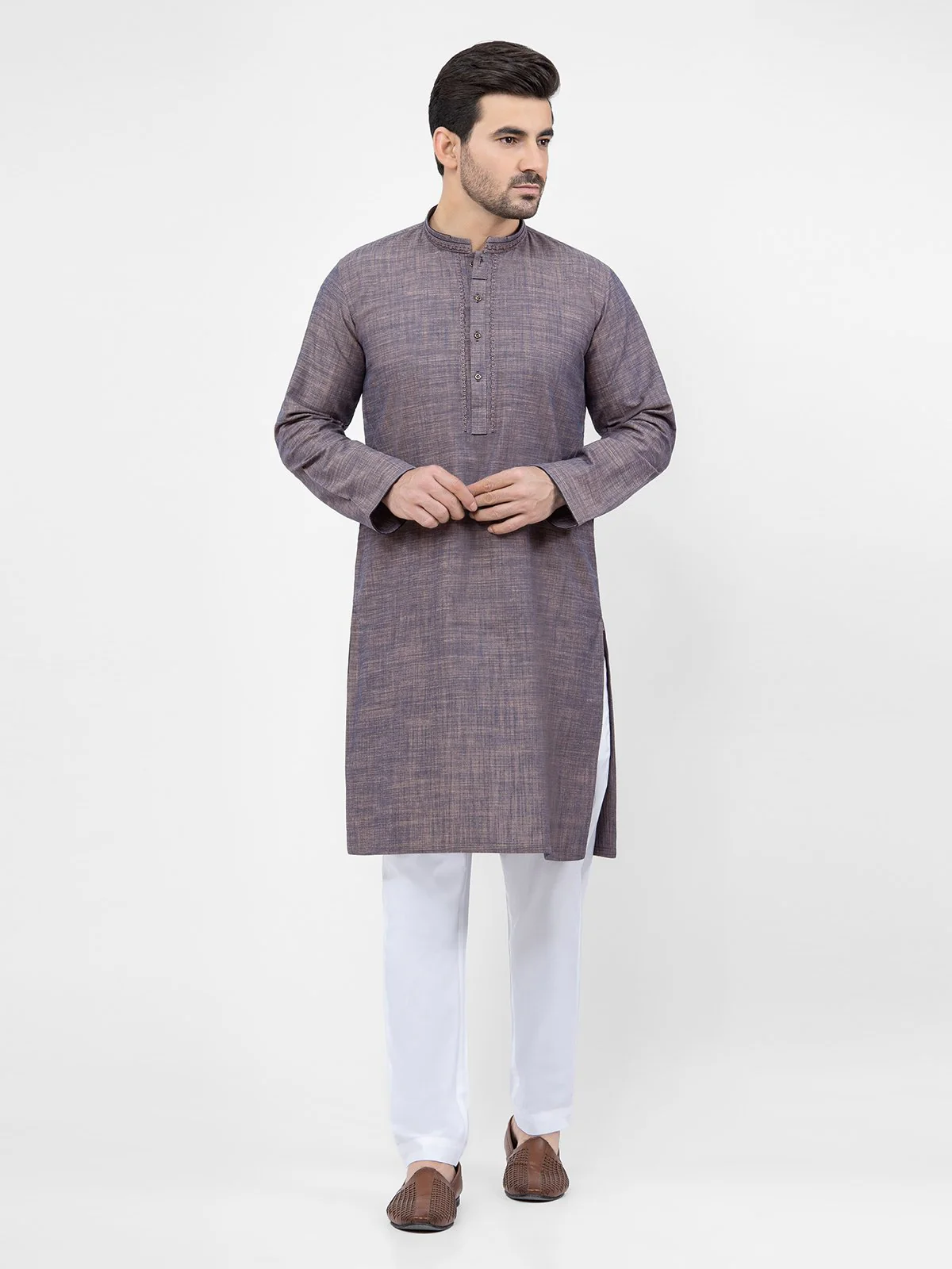 Embroidered Cotton Kurta - EMTK21S-99157