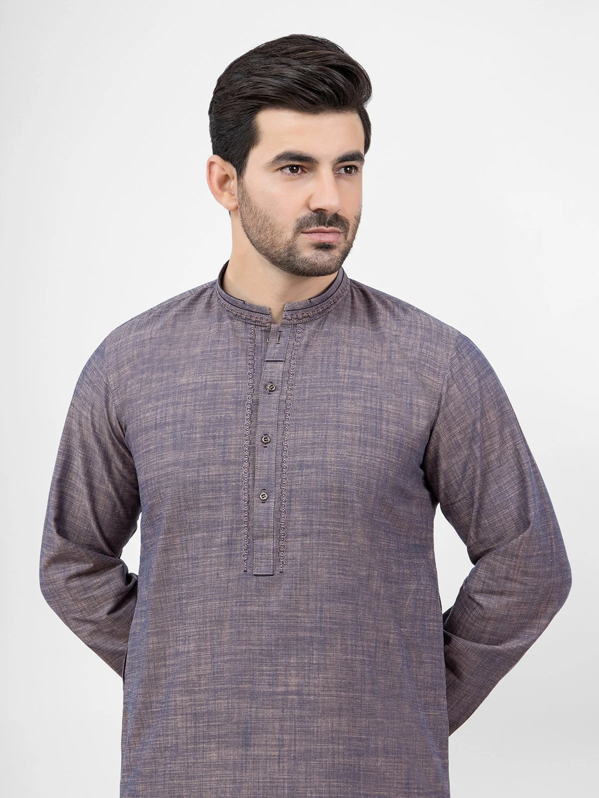 Embroidered Cotton Kurta - EMTK21S-99157 - Image 2