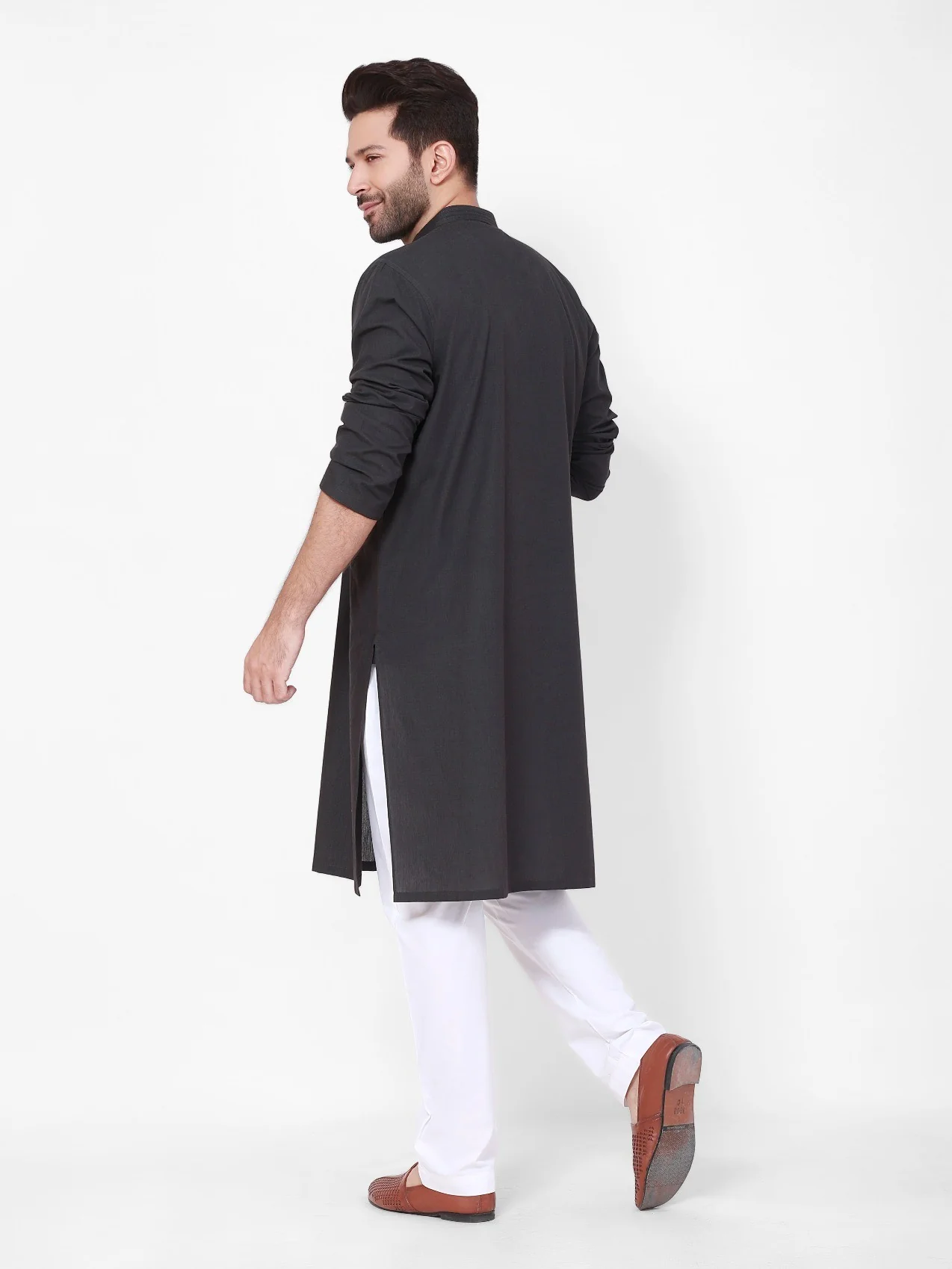 Embroidered Cotton Kurta - EMTK22S-99109 - Image 3