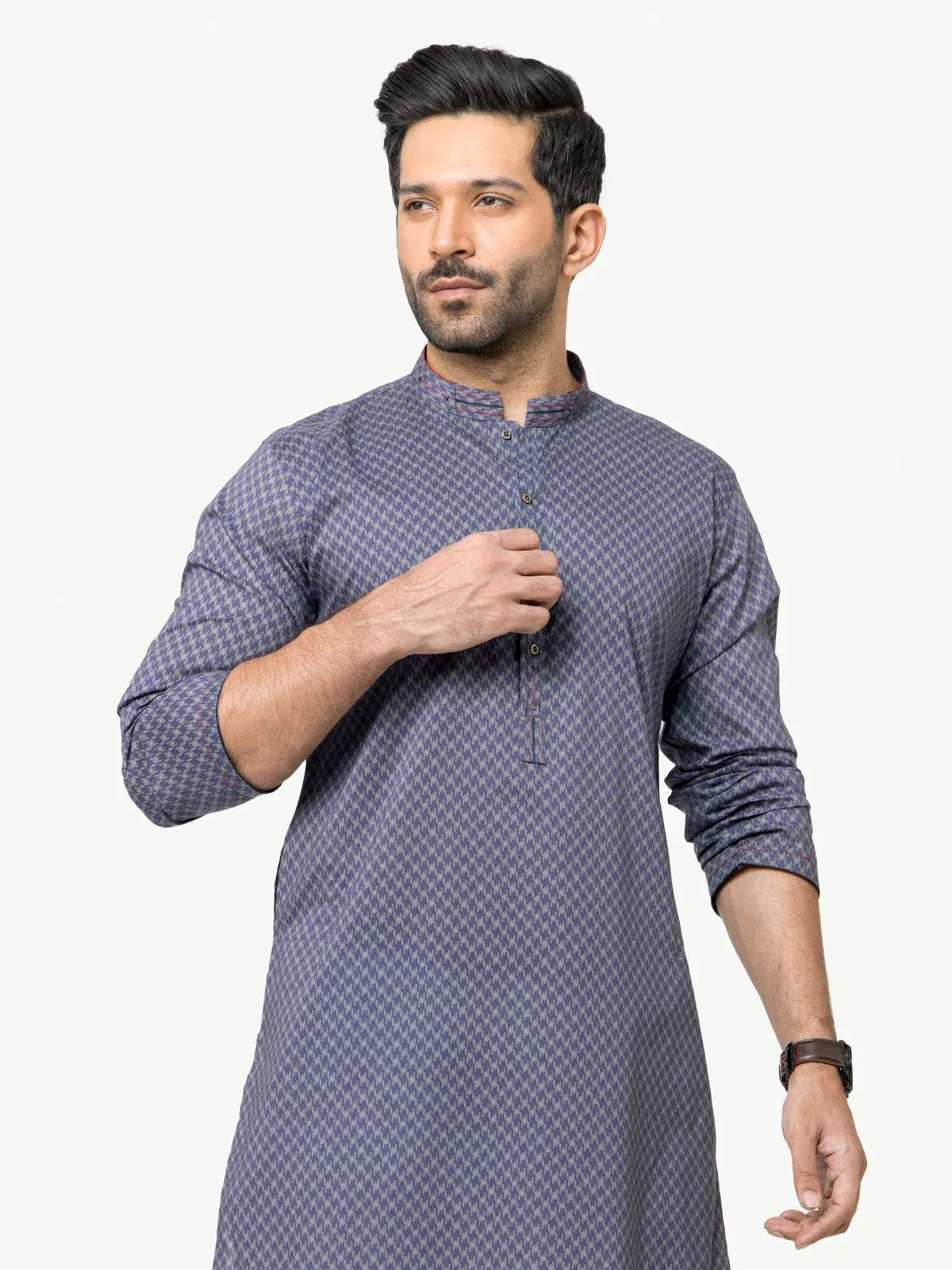Embroidered Cotton Kurta - EMTK22S-99121 - Image 2