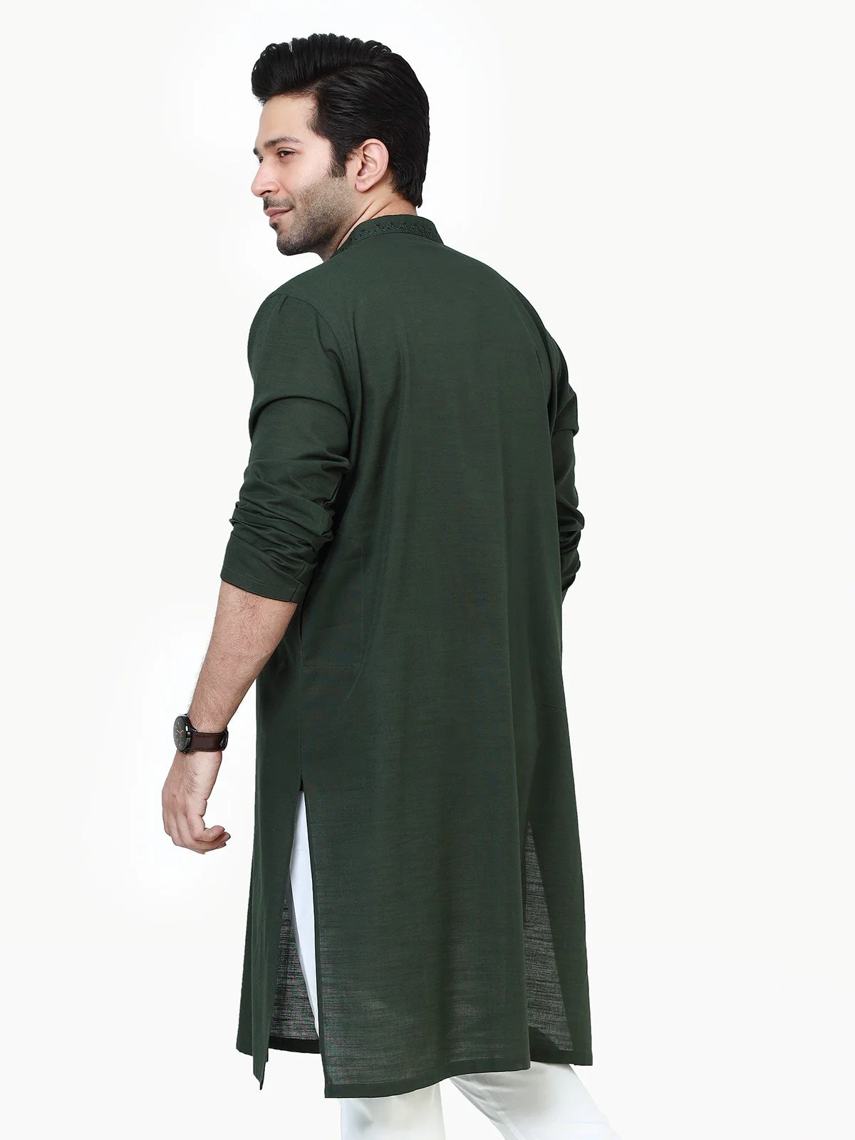 Embroidered Cotton Kurta - EMTK22S-99211 - Image 5