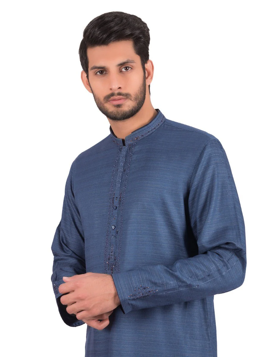 Embroidered Blended Kurta - EMTKC20-036 - Image 3