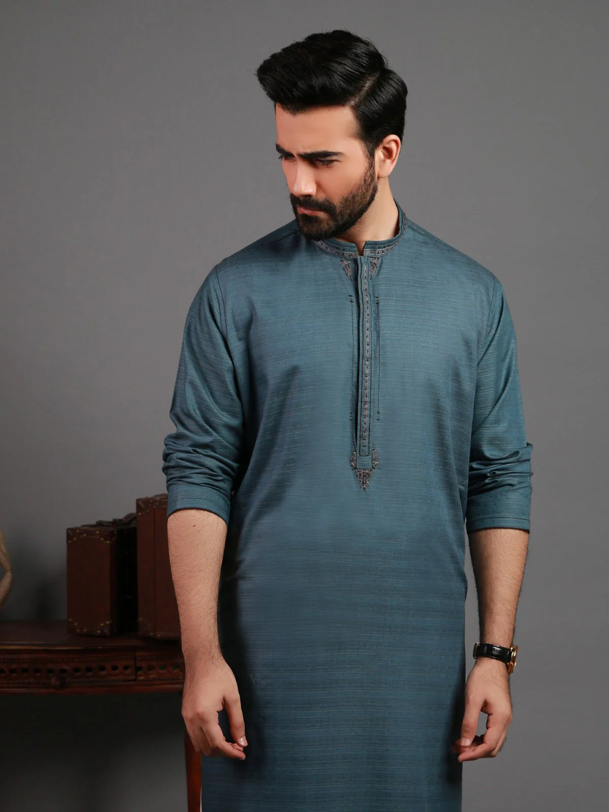 Embroidered Blended Kurta - EMTKC20-9749