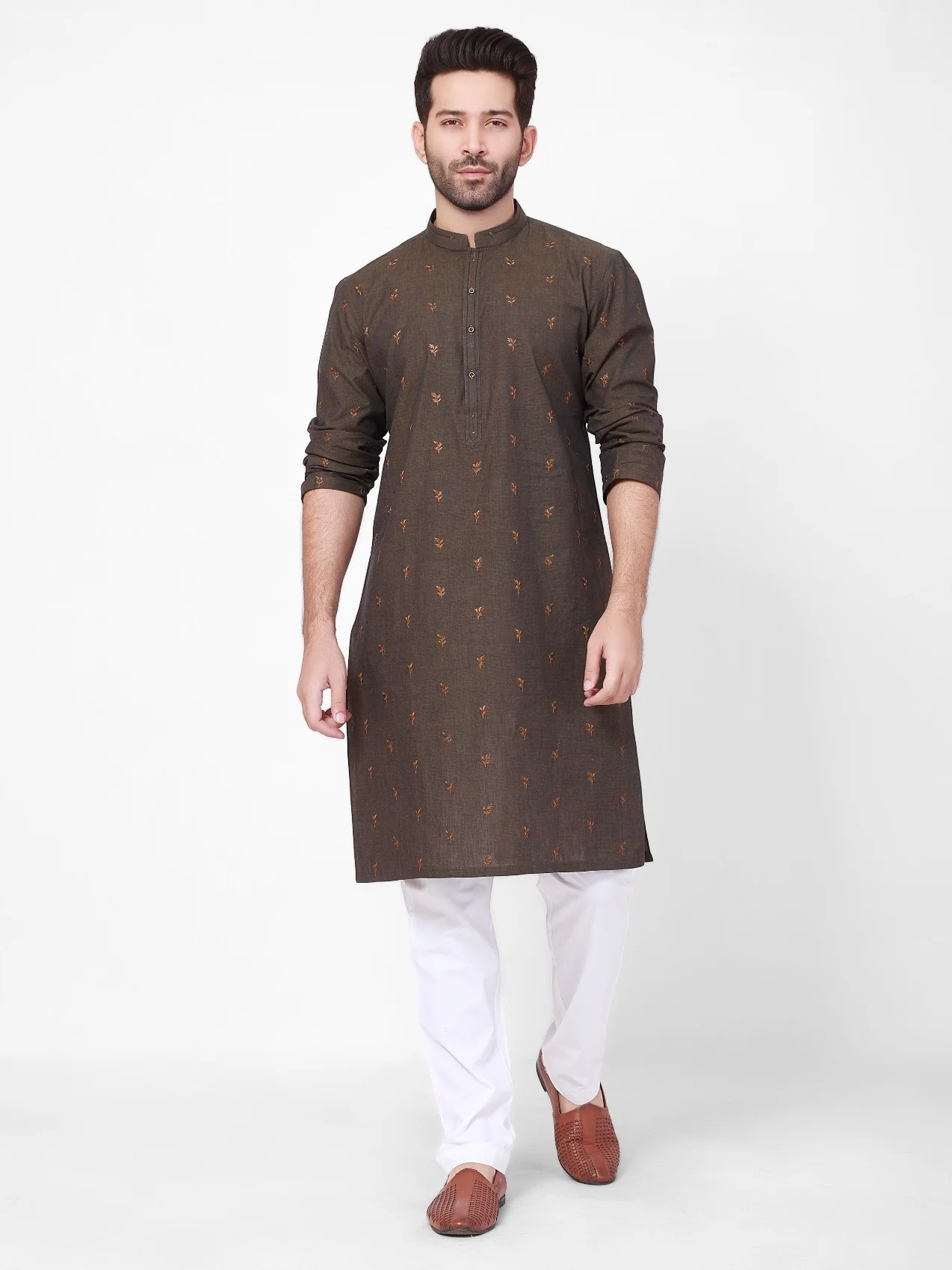 Embroidered Cotton Kurta - EMTKC21-061