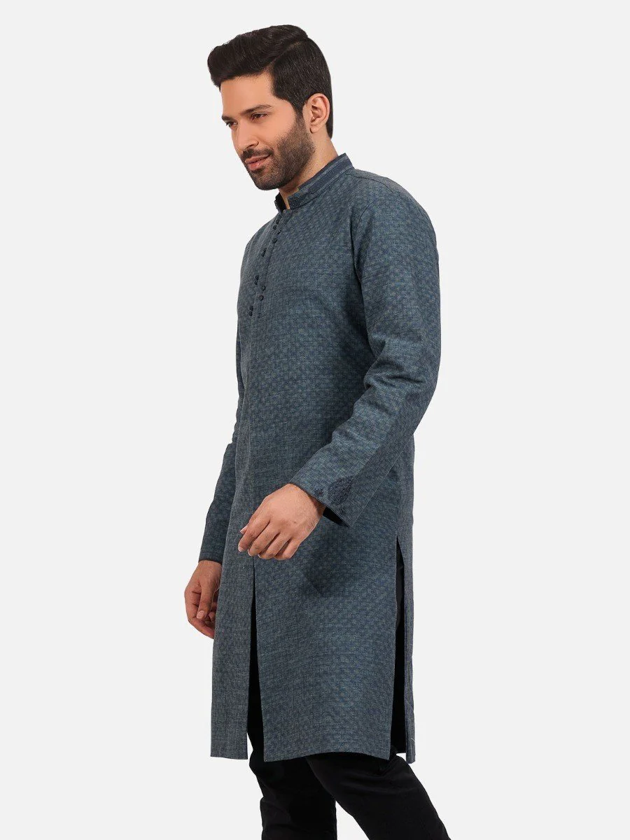 Embroidered Cotton Kurta - EMTKF20-002 - Image 2
