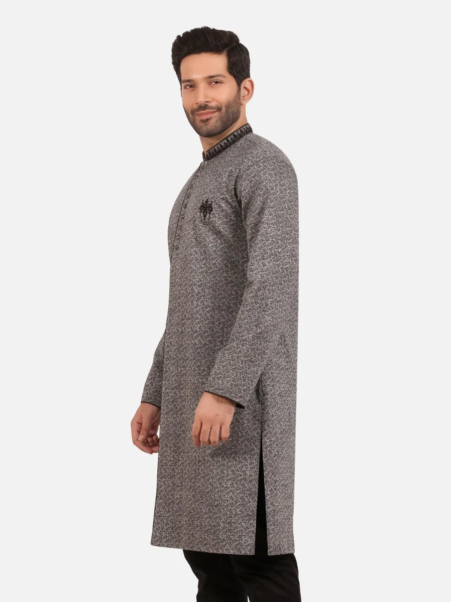 Embroidered Cotton Kurta - EMTKF20-003 - Image 2