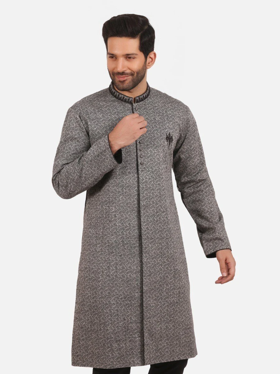 Embroidered Cotton Kurta - EMTKF20-003 - Image 3