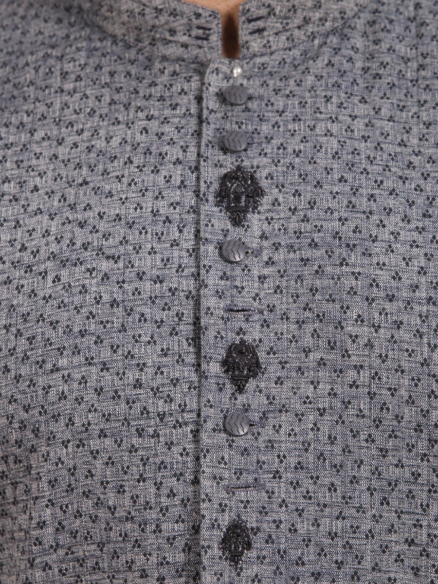 Embroidered Cotton Kurta - EMTKF20-004 - Image 4