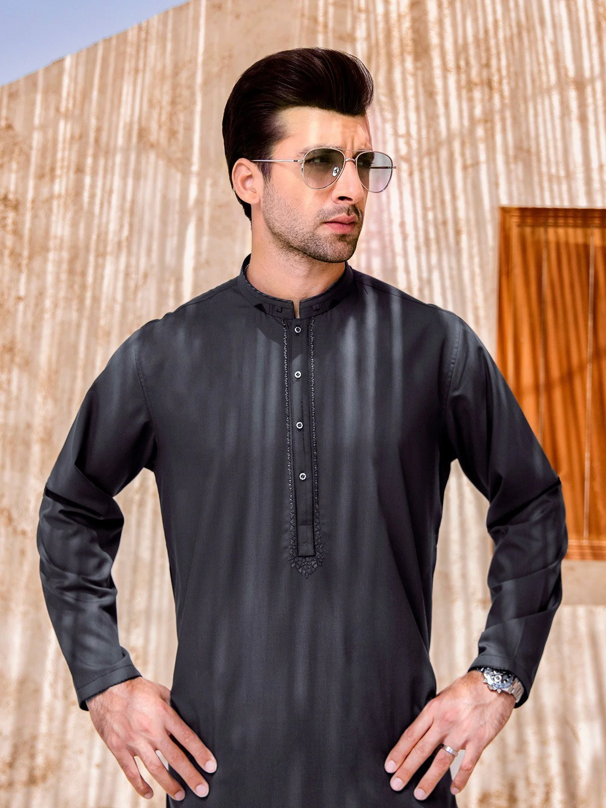 Embroidered Blended Shalwar Kameez - EMTKS21S-40903 - Image 5