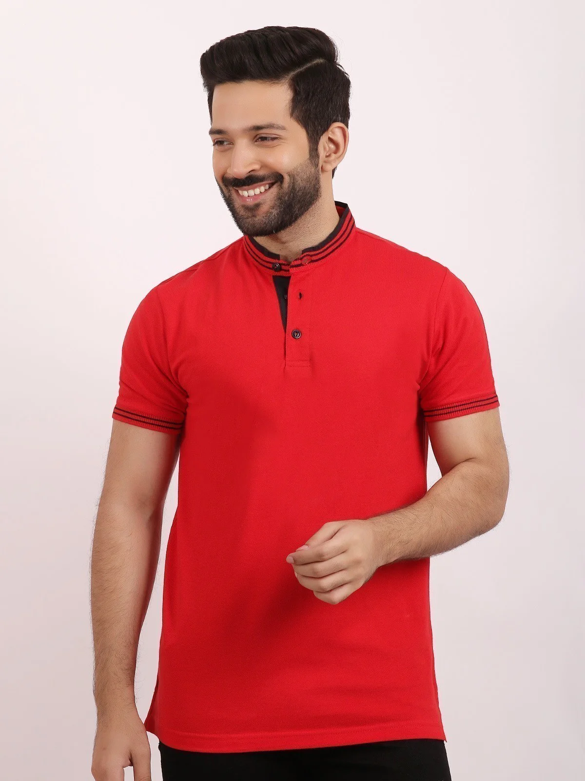 Band Collar Polo - EMTPS20-009 - Image 3