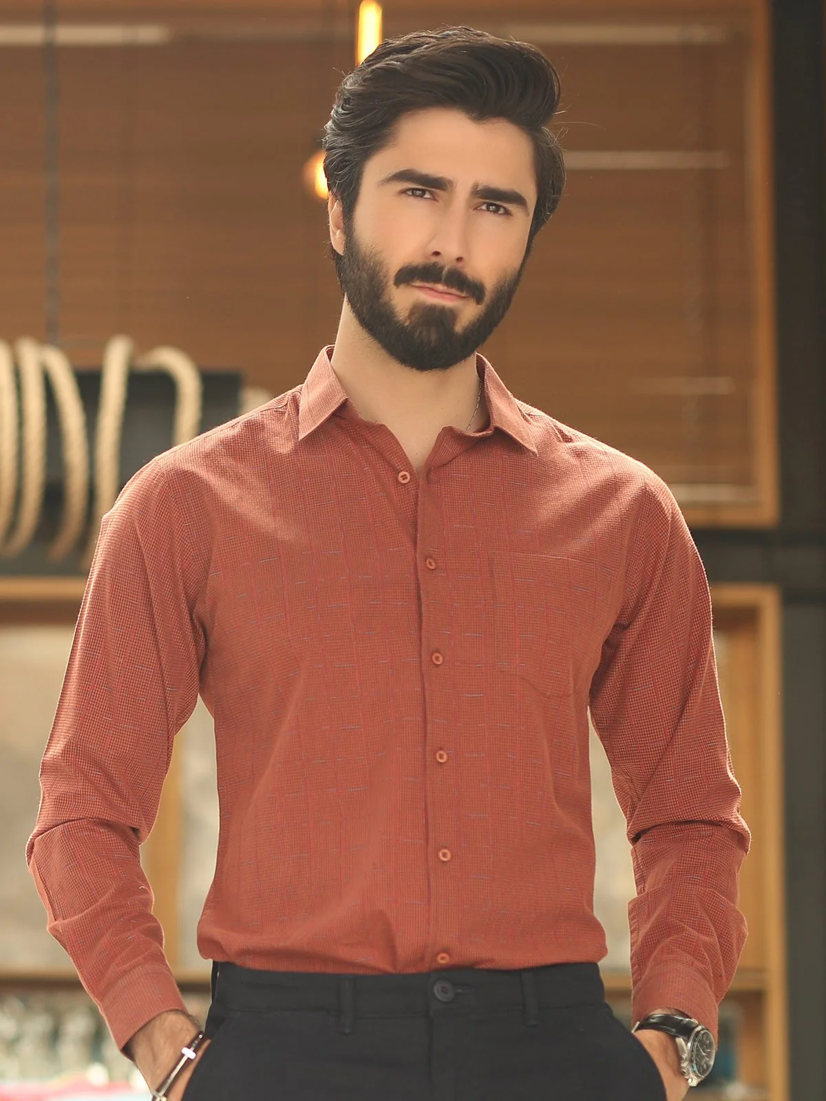 Icon Textured Shirt - EMTSI19-50163