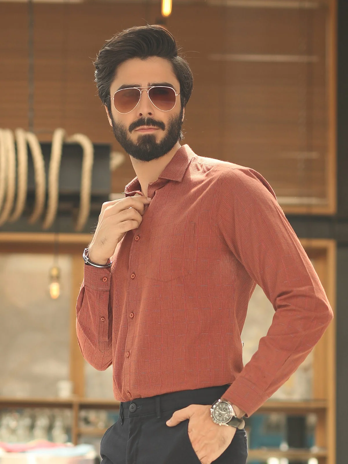 Icon Textured Shirt - EMTSI19-50163 - Image 4