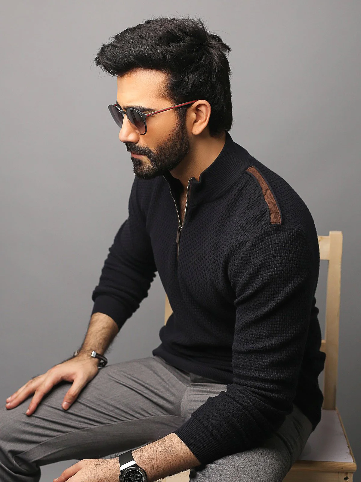 Quarter Zip-Up Sweatshirt - EMTSS18-003 - Image 5