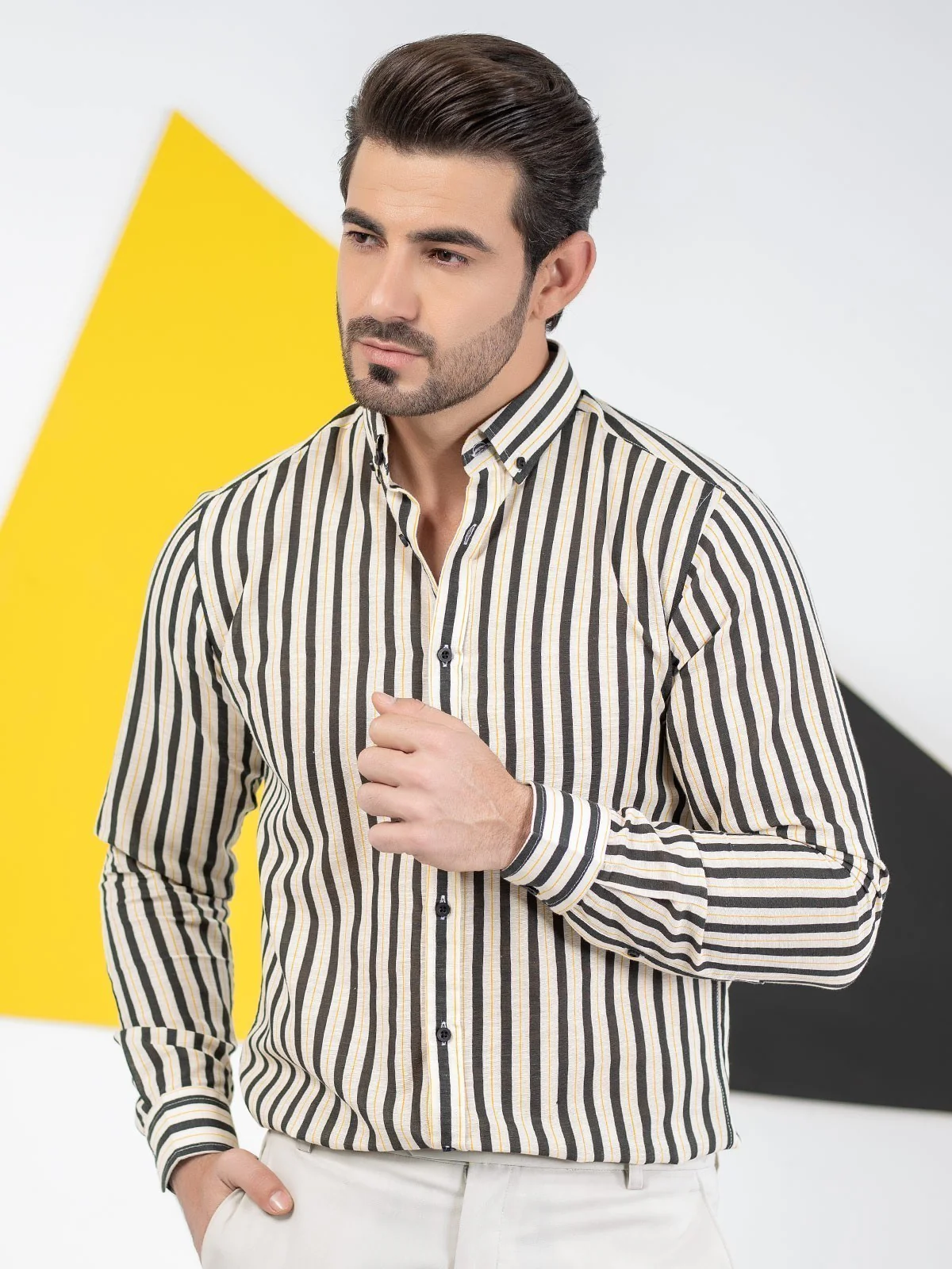 Urban Culture Striped Shirt - EMTSUC19-069 - Image 3