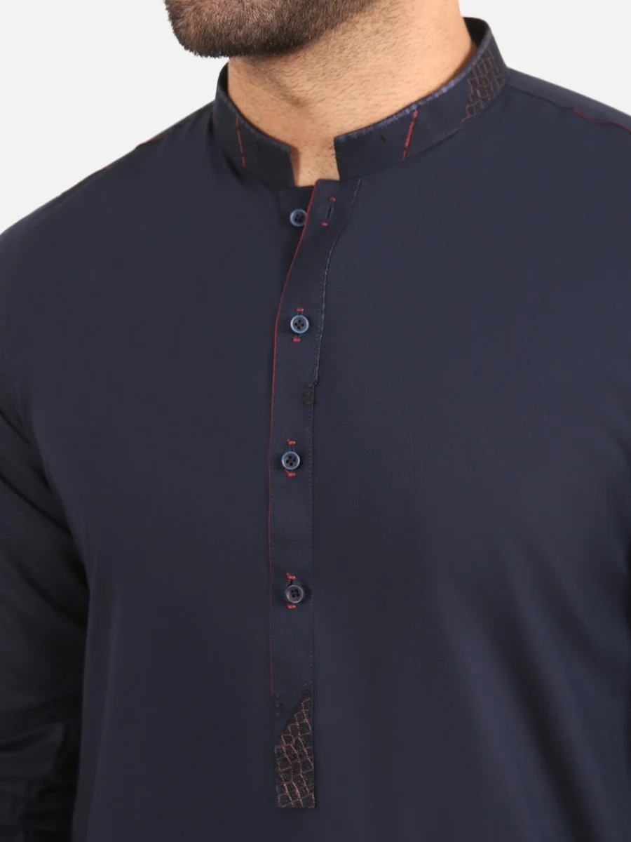 Embroidered Blended Shalwar Kameez - EMTSW20S-9897 - Image 3
