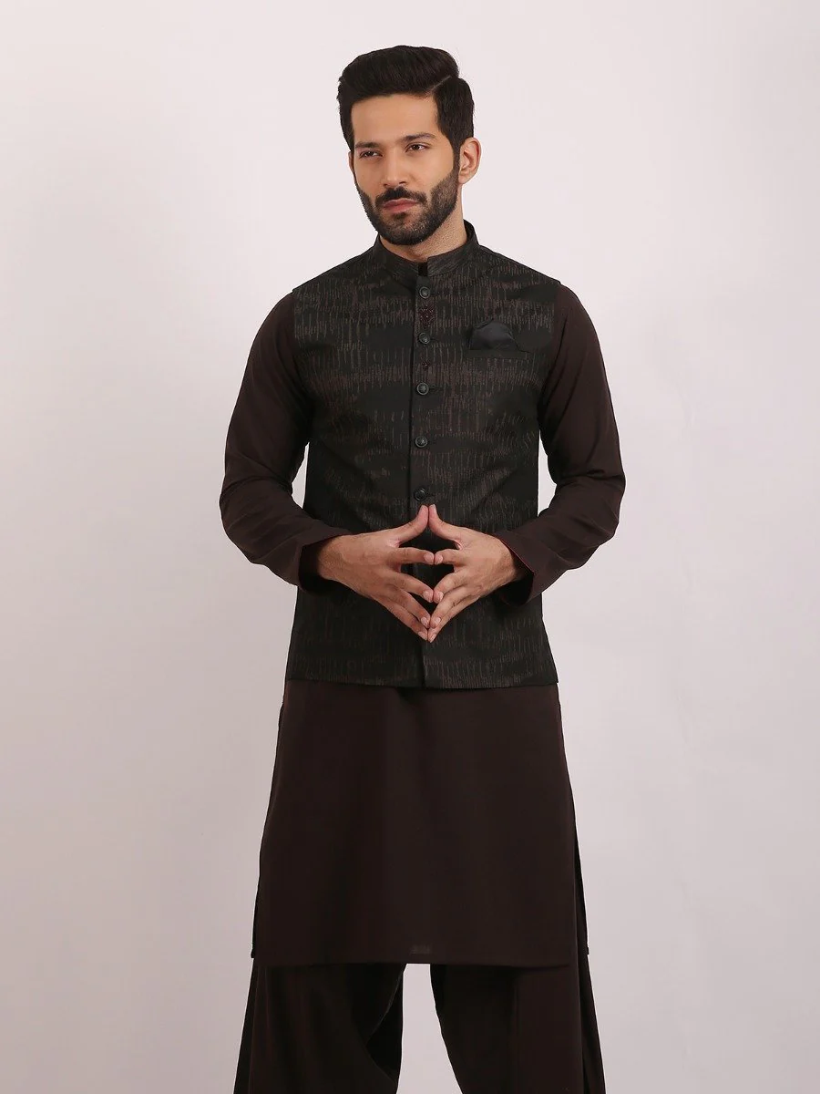 Embroidered Cotton Waistcoat - EMTWC20-35713
