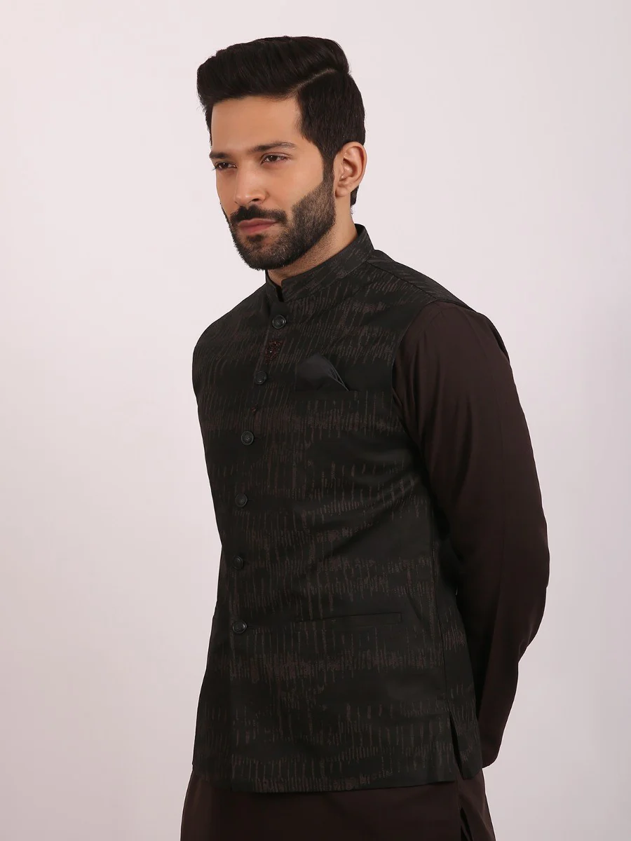 Embroidered Cotton Waistcoat - EMTWC20-35713 - Image 2