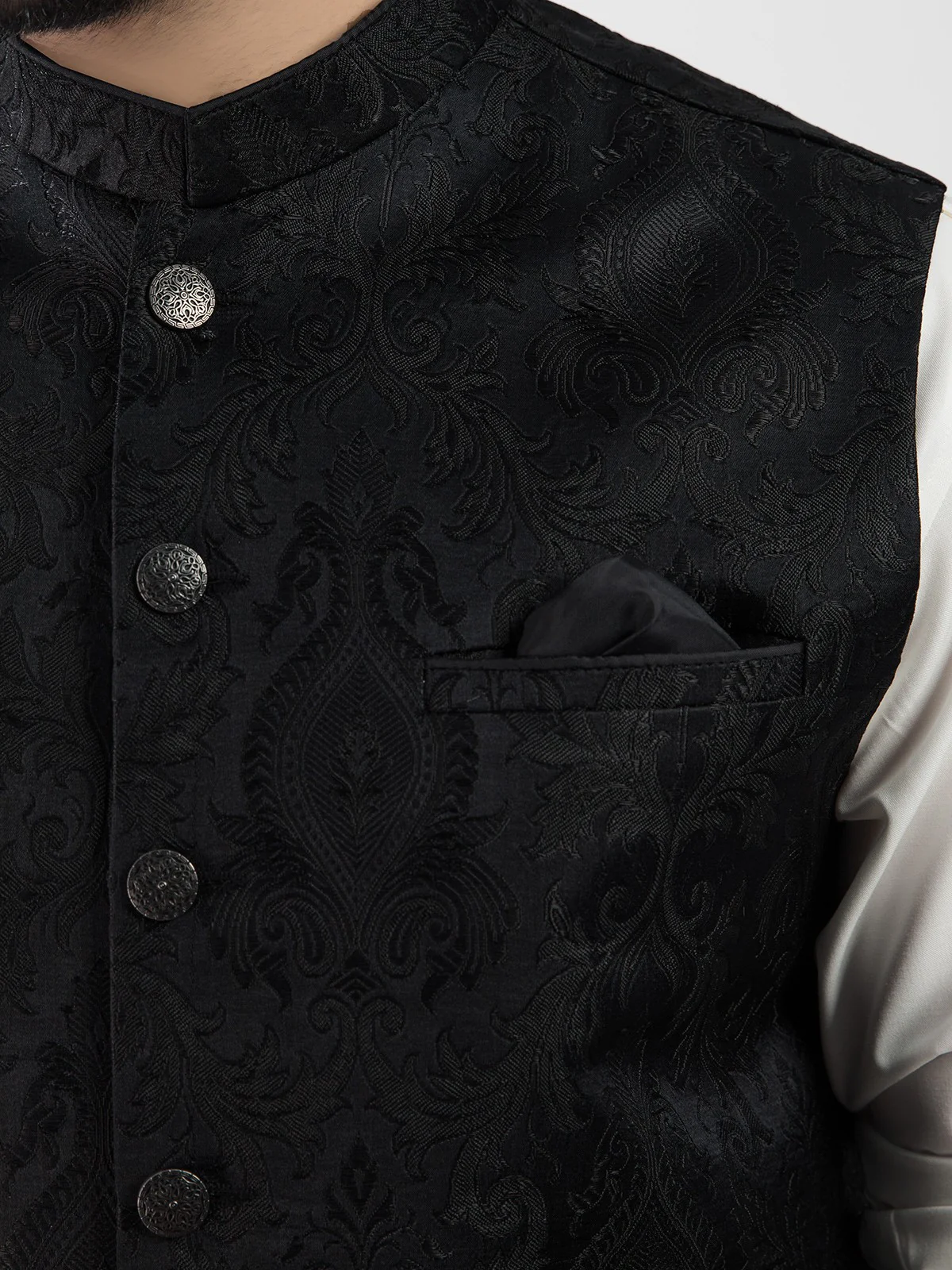 Jamawar Waistcoat - EMTWC20-35734 - Image 3