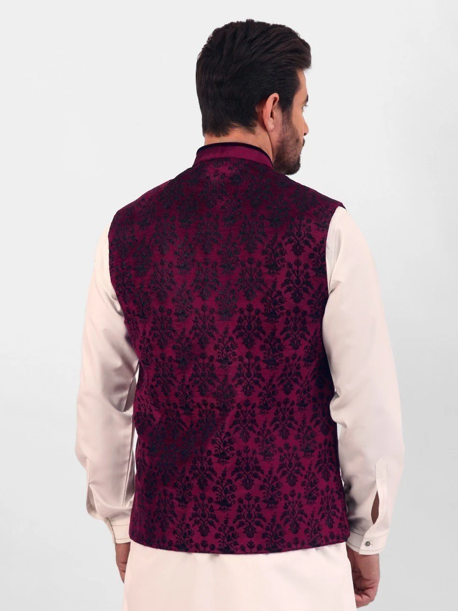 Embroidered Blended Waistcoat - EMTWCC20-069 - Image 4