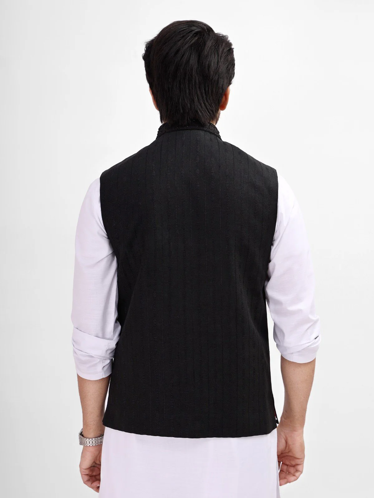 Embroidered Linen Waistcoat - EMTWCC21-075 - Image 3