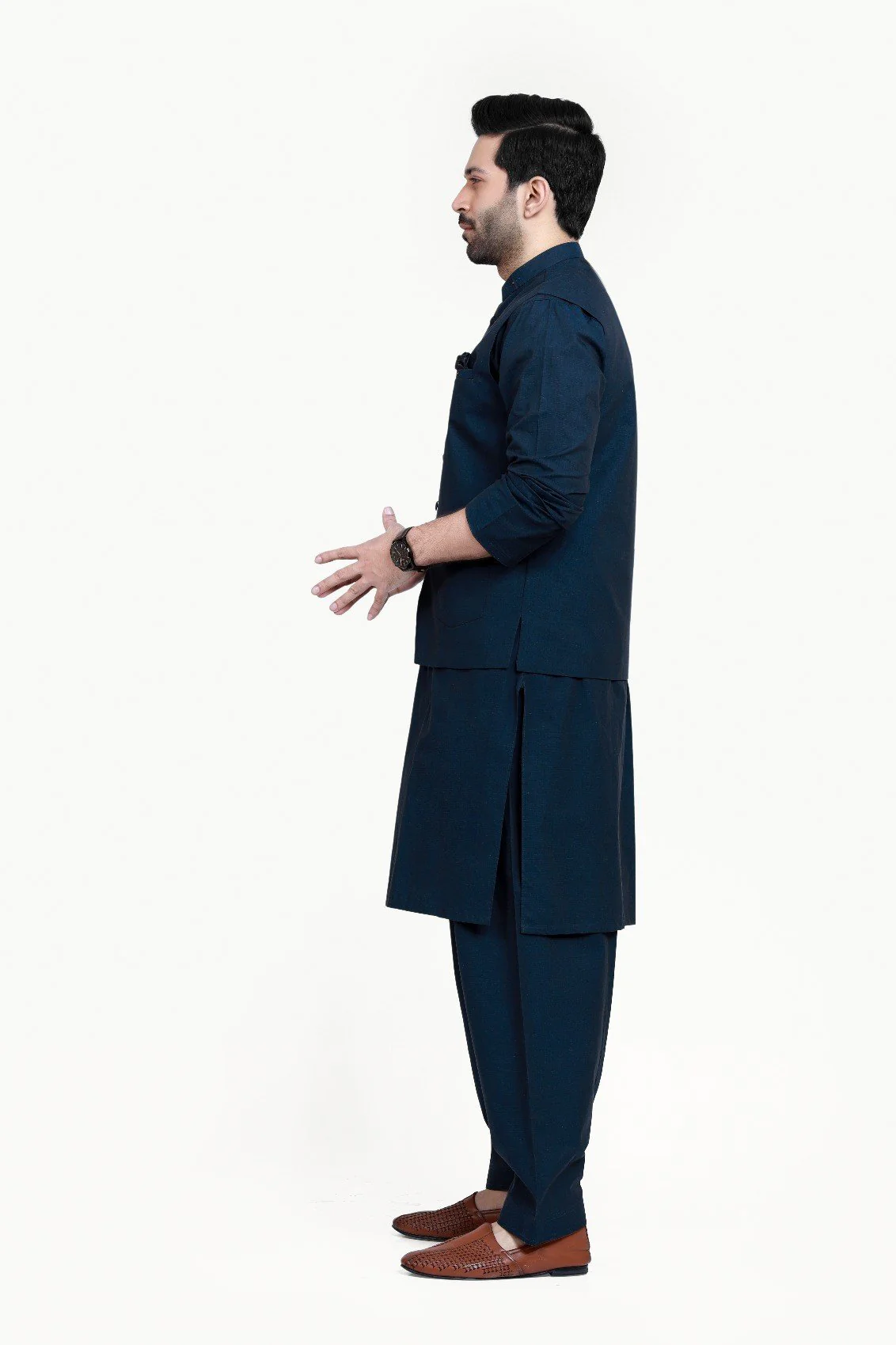 Cotton Waistcoat Suit - EMTWCS21-013 - Image 3