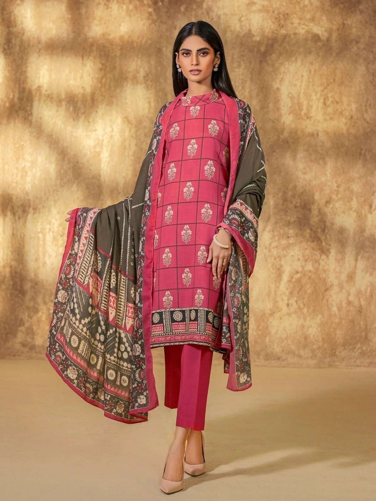 Printed Viscose Suit - EWU20A14-20388