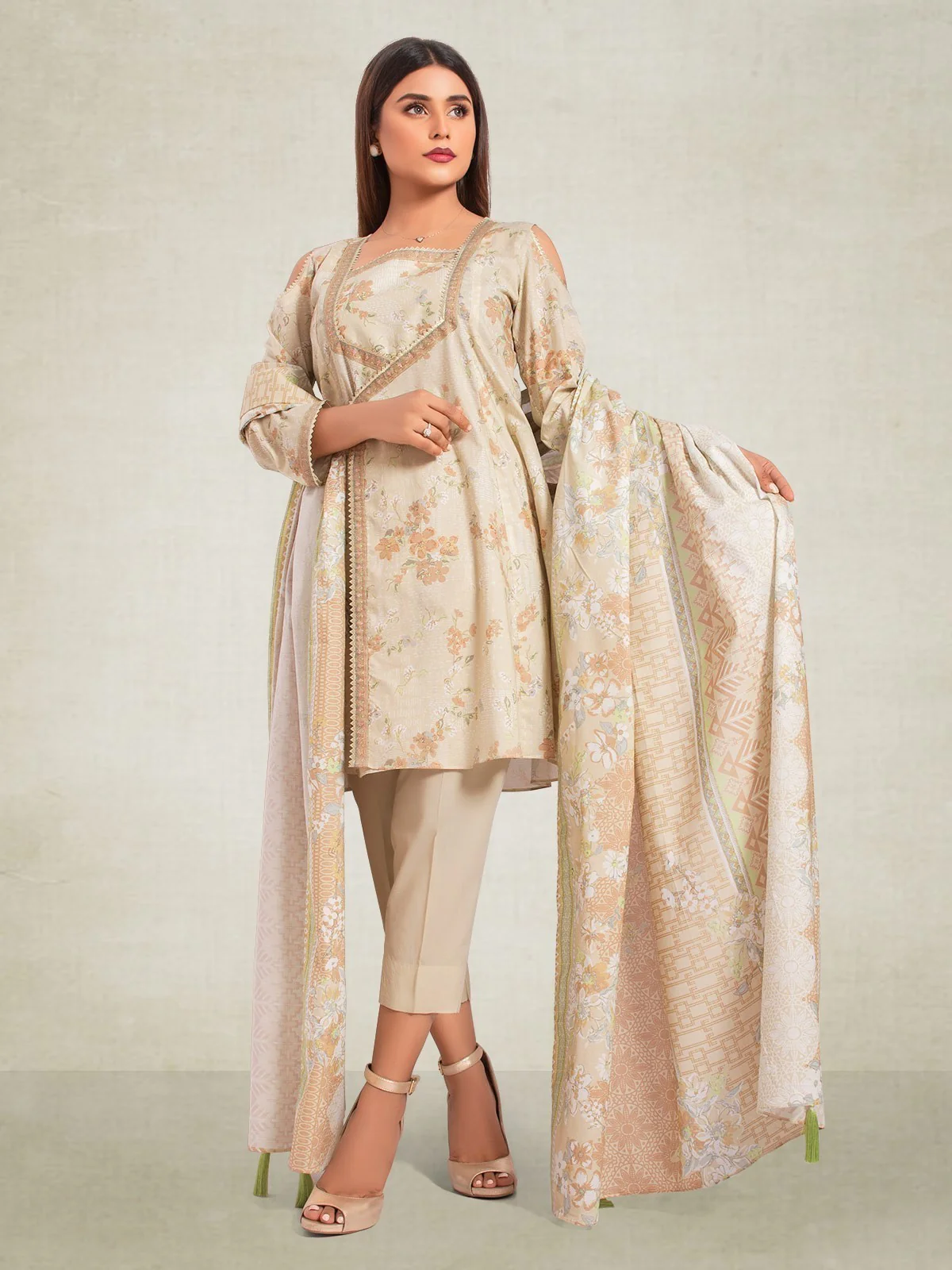 Printed Lawn Suit - EWU20A5-20060