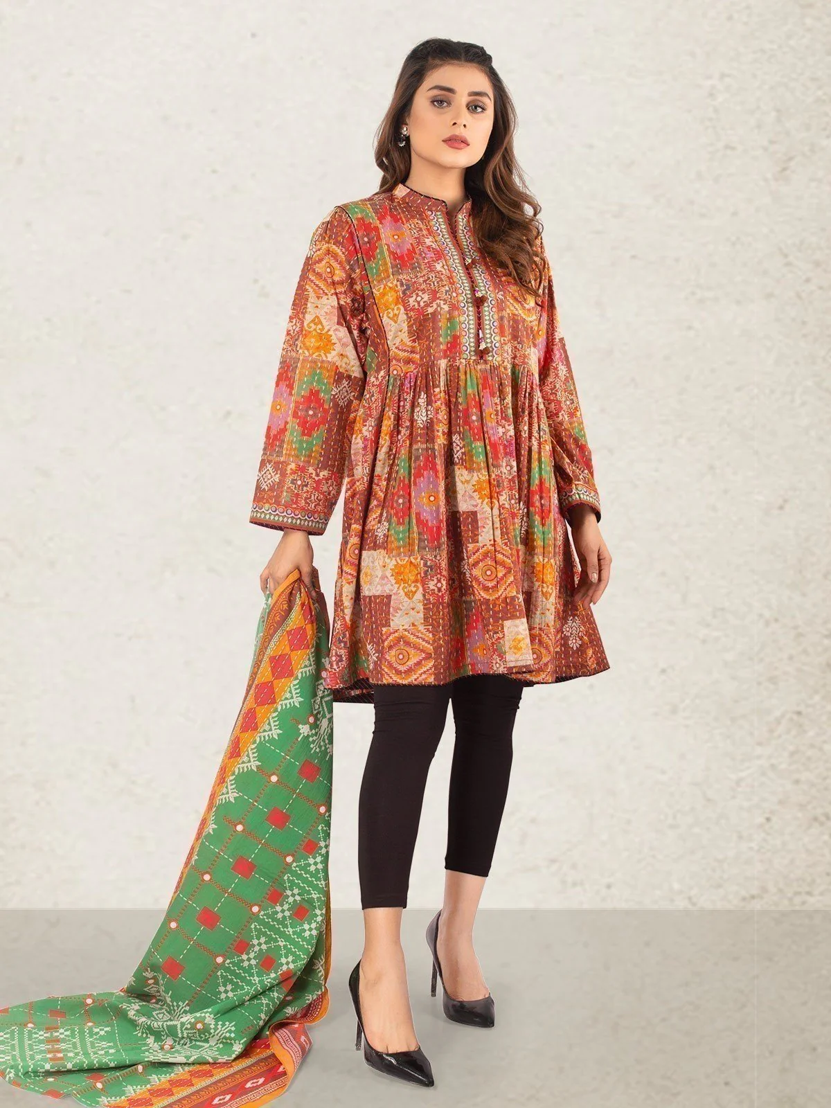Printed Lawn Shirt Dupatta - EWU20A5-20077