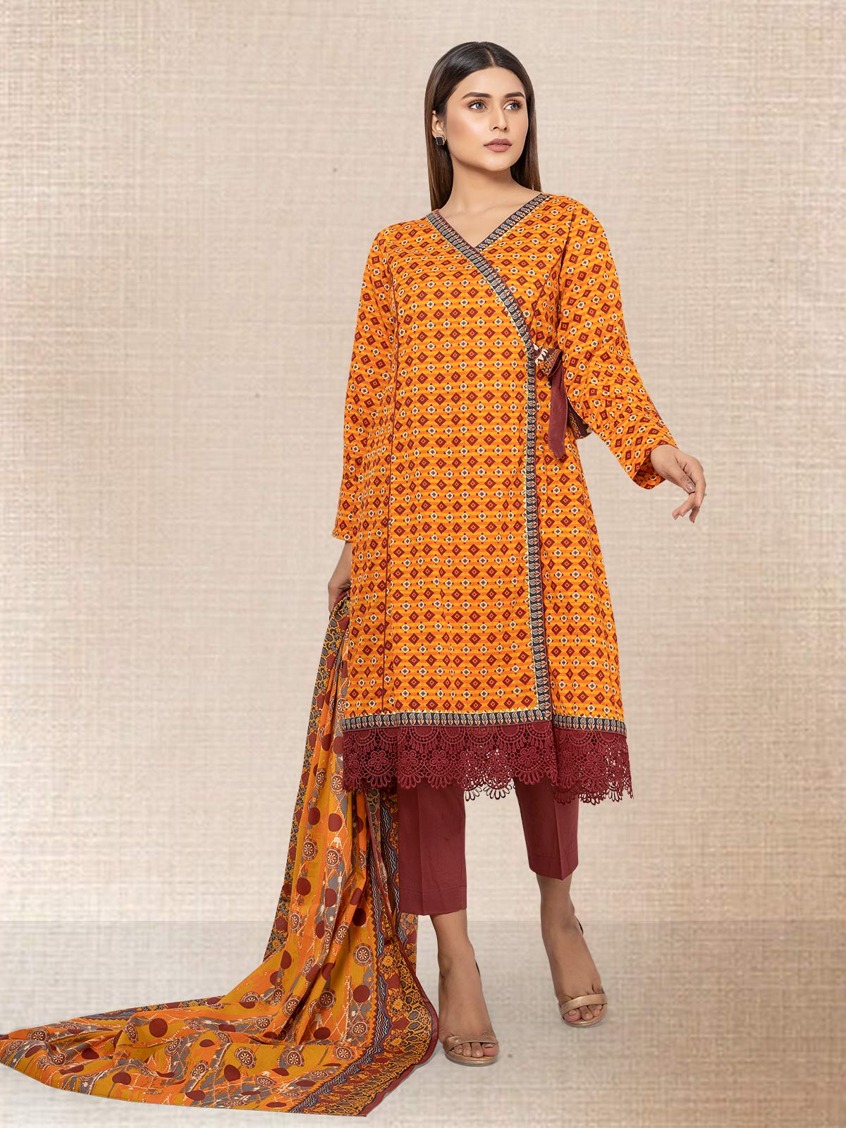 Printed Lawn Shirt Dupatta - EWU20A5-20091