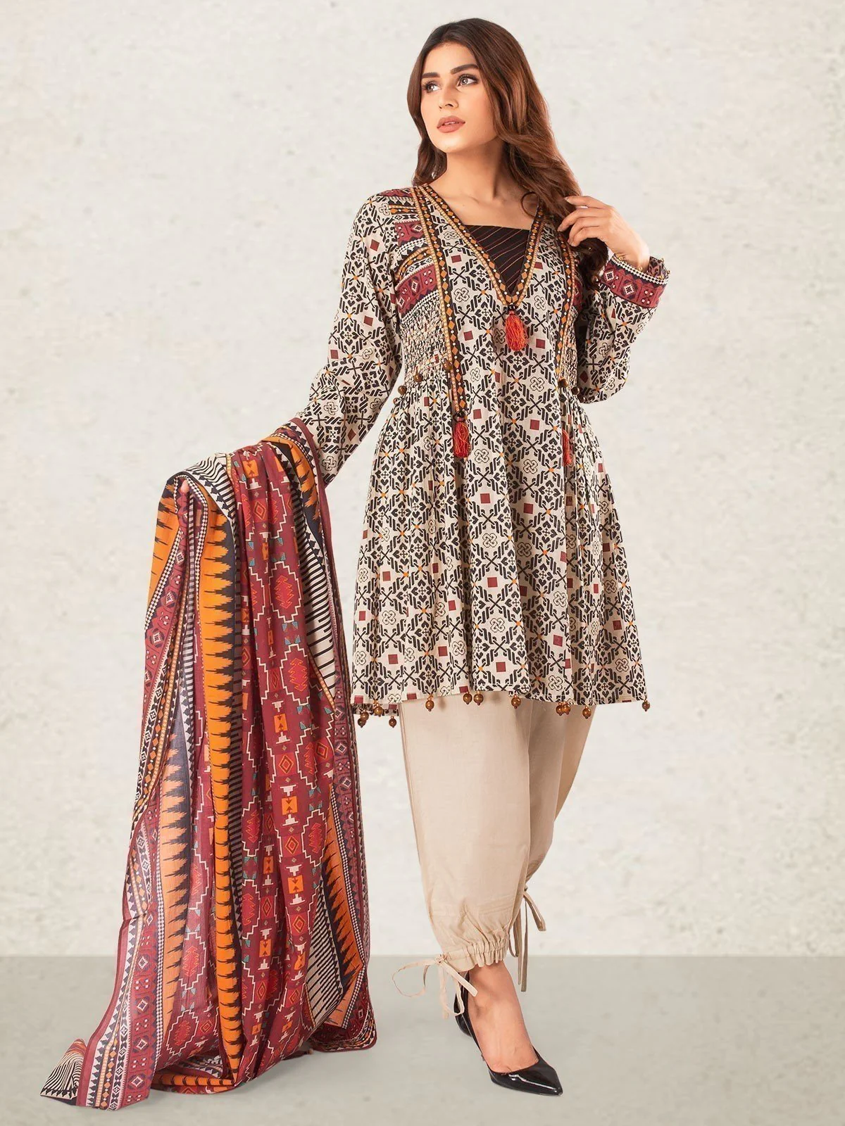 Printed Lawn Shirt Dupatta - EWU20A5-20095