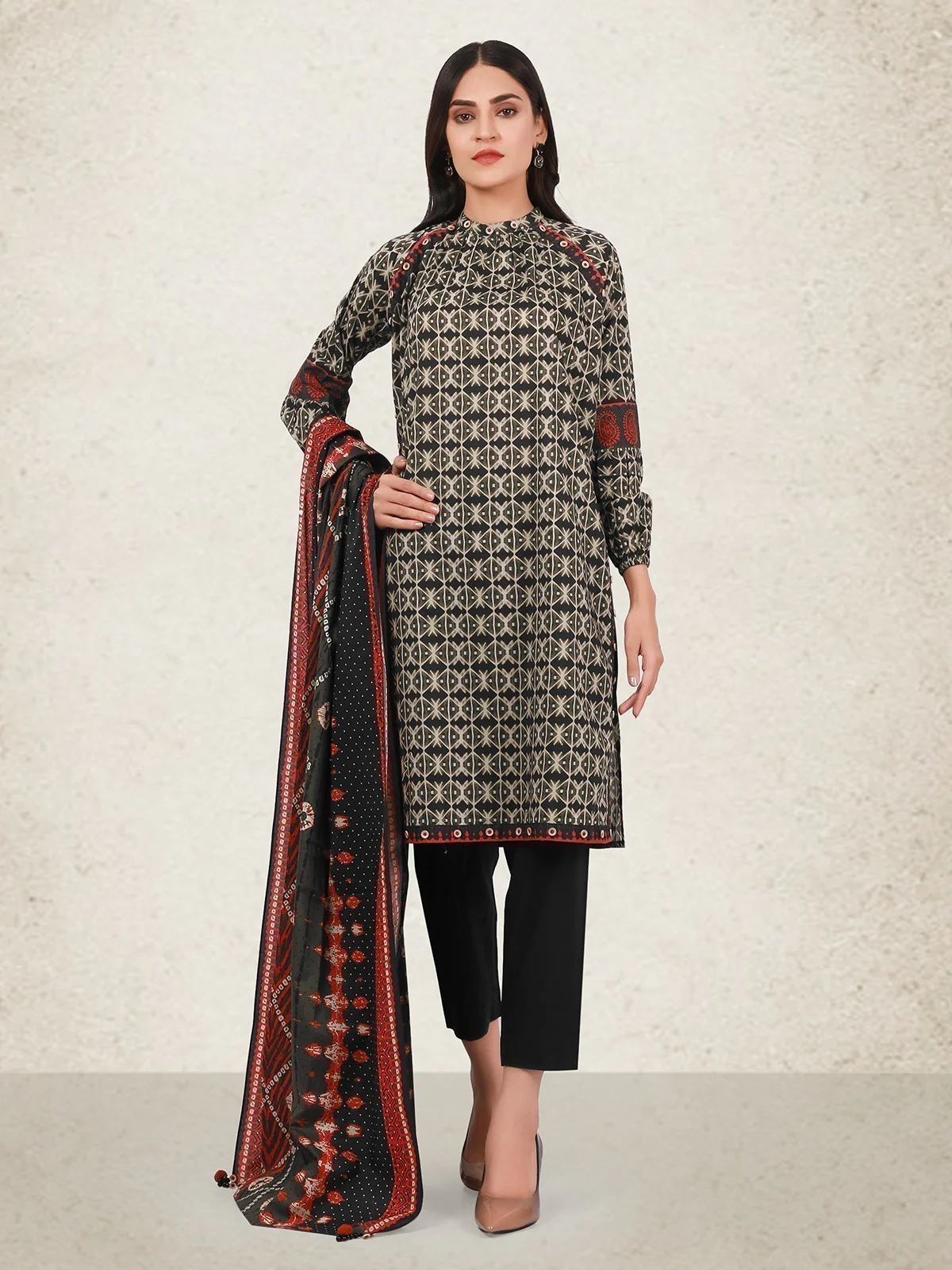 Printed Cambric Suit - EWU20A9-20232