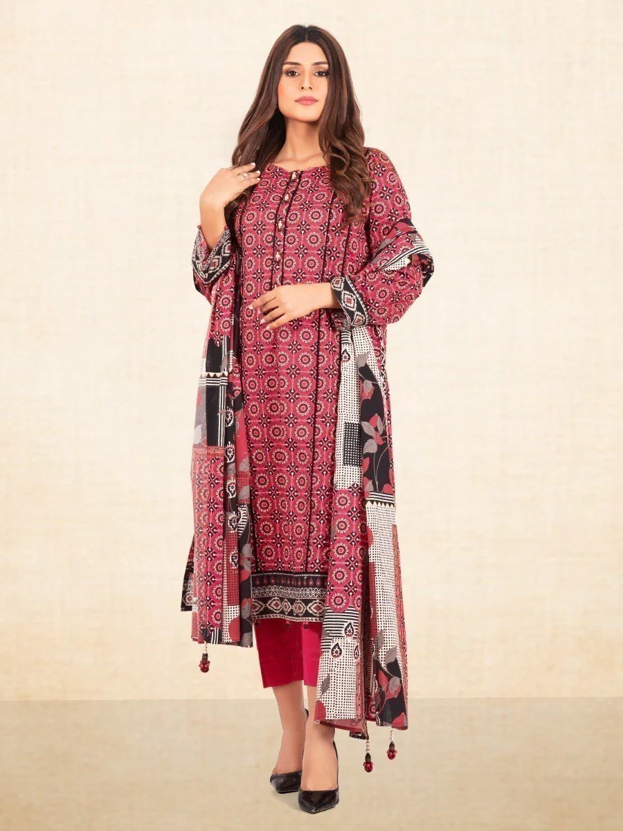 Printed Cambric Shirt Dupatta - EWU20A9-20244