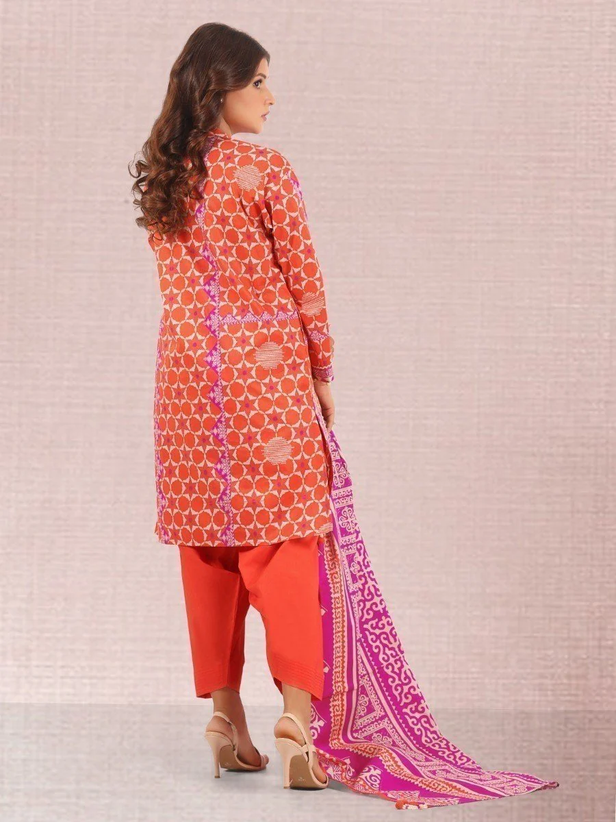 Printed Cambric Shirt Dupatta - EWU20A9-20245