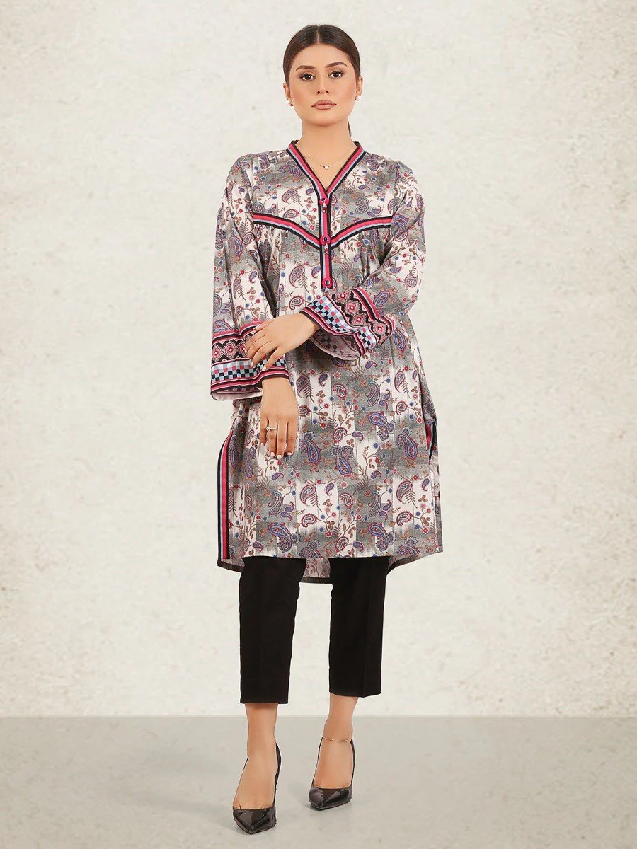 Printed Cambric Shirt Trouser - EWU20A9-20260