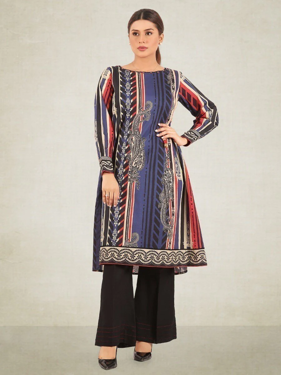 Printed Cambric Shirt Trouser - EWU20A9-20267