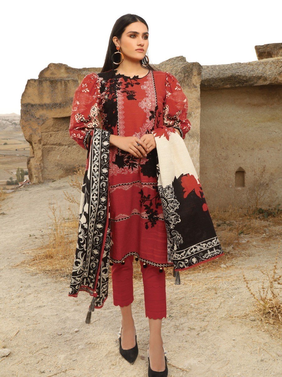 Embroidered Khaddar Suit - EWU20W12-20175